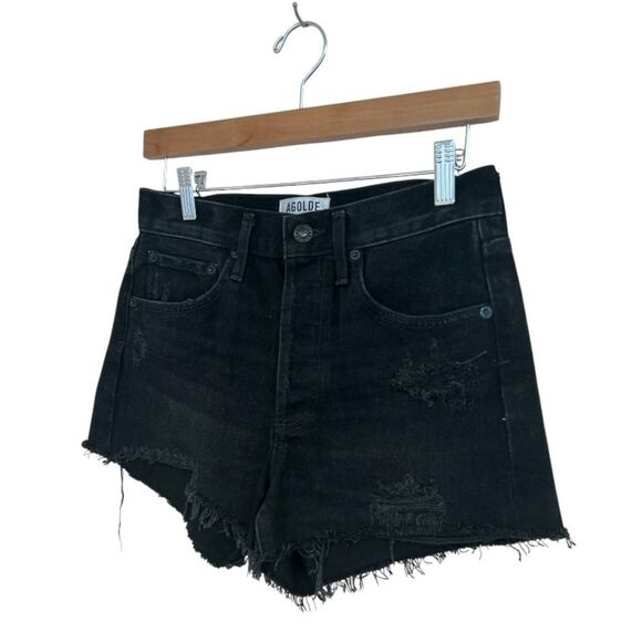 Agolde Parker Vintage Cut Off Shorts in Theme Black, Size 25 - Picture 7 of 12